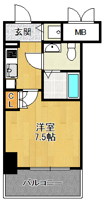 尼崎市昭和南通のマンションの間取り