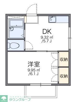 川越市郭町のアパートの間取り