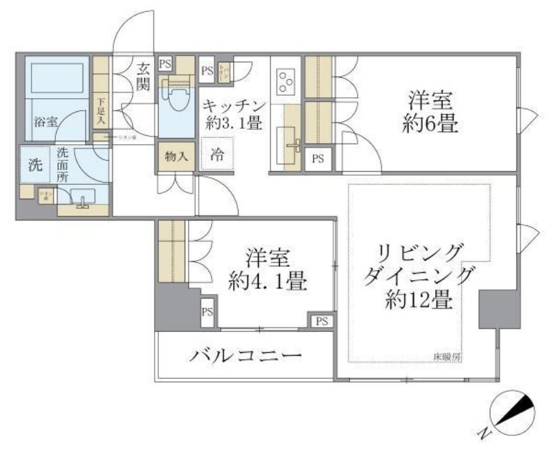 Ｂｒｉｌｌｉａ日本橋茅場町の間取り