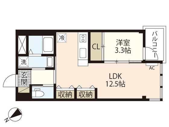 【広島市西区楠木町のマンションの間取り】