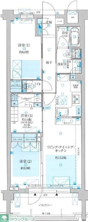 名古屋市西区則武新町のマンションの間取り