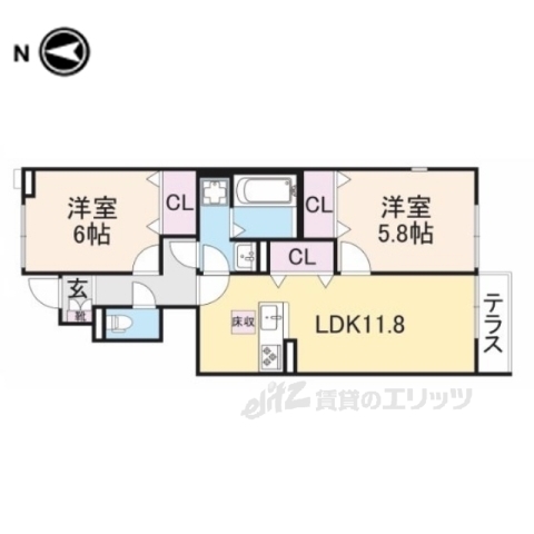 クレールルミエールの間取り