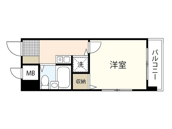 広島市西区己斐本町のマンションの間取り