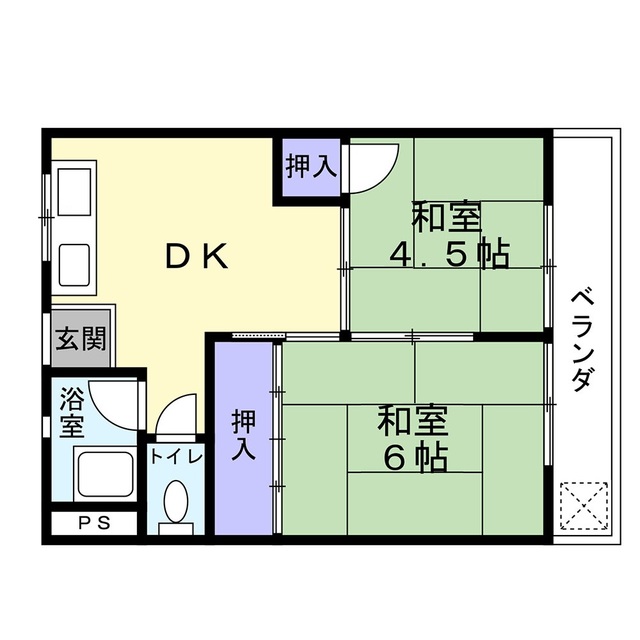 ハイツ兼信の間取り