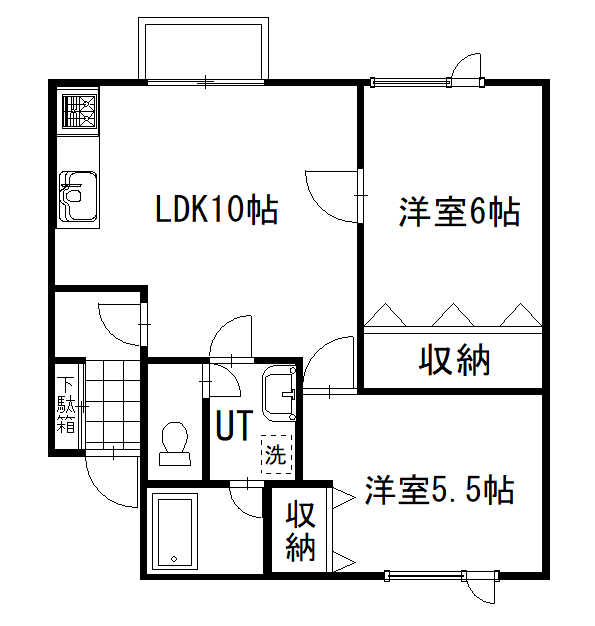 四丁目ハイツの間取り