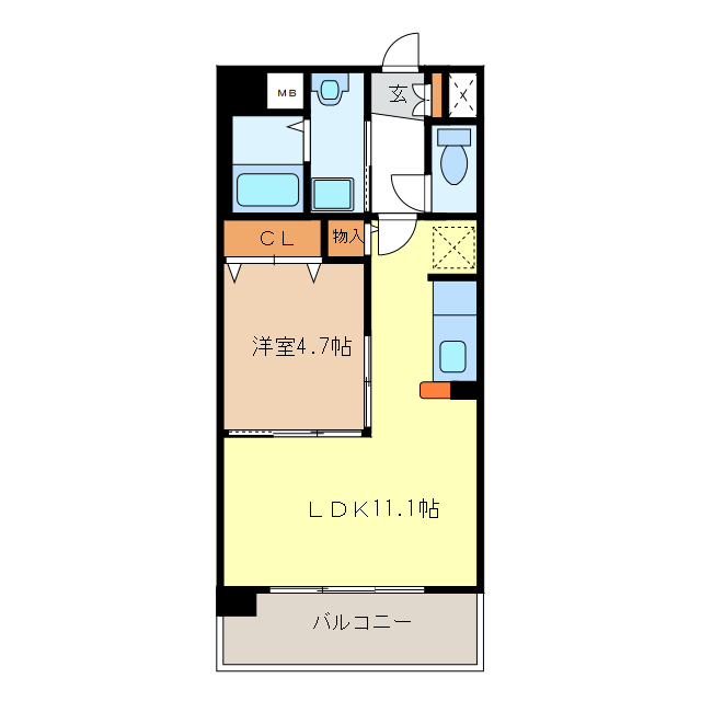 West　Court　Sakurabashiの間取り
