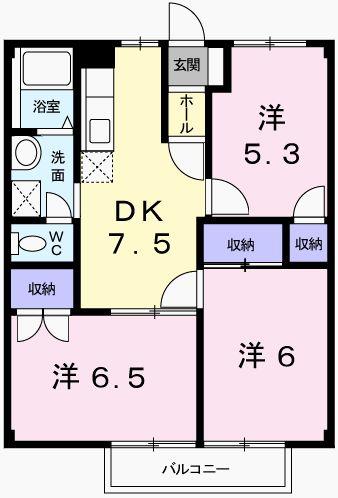 パレスイナバの間取り写真
