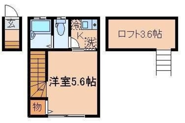 ＪＲ中央線 阿佐ケ谷駅 徒歩9分 2階建 築19年の間取り写真