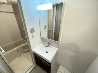 洗面設備　鏡の裏収納