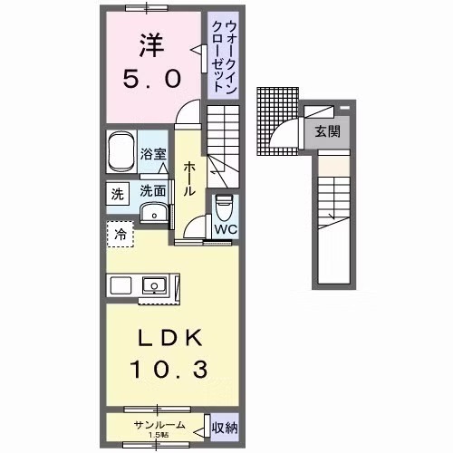 ＪＲ上越線 群馬総社駅 徒歩50分 2階建 新築の間取り写真