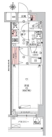 都営大江戸線 両国駅 徒歩14分 6階建 築10年の間取り写真