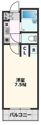 阪急京都線 正雀駅 徒歩4分 4階建 築34年の間取り写真