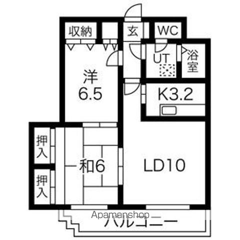 地下鉄東豊線 福住駅 徒歩15分 4階建 築28年の間取り写真