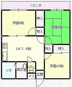 ビューハイツ山崎の間取り