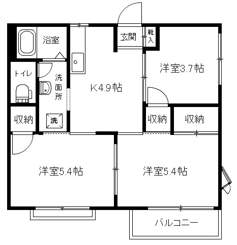 ハイツ笹山の間取り