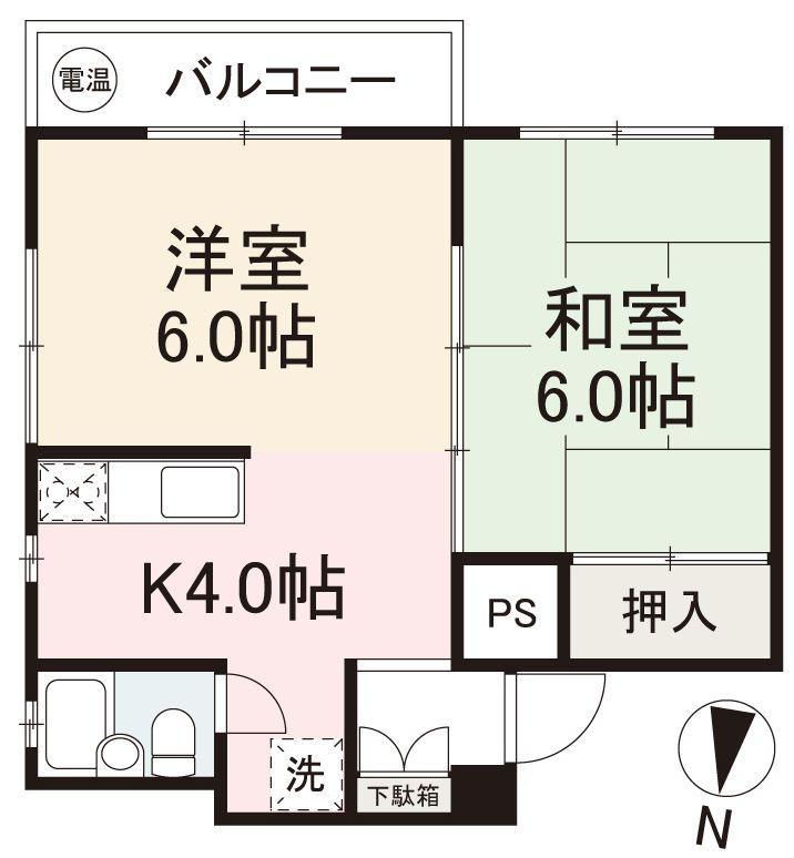 小西マンション（多賀町）の間取り