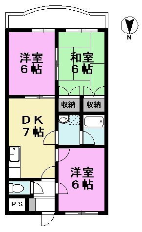 パークヒルズ苗塚の間取り