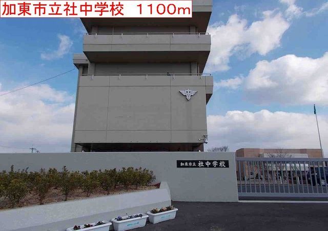 中学校　加東市立社中学校（中学校）まで1100m