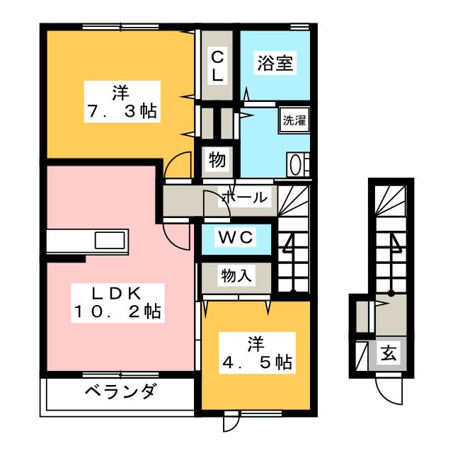 リコ　プロスペラーレ　Ｂの間取り