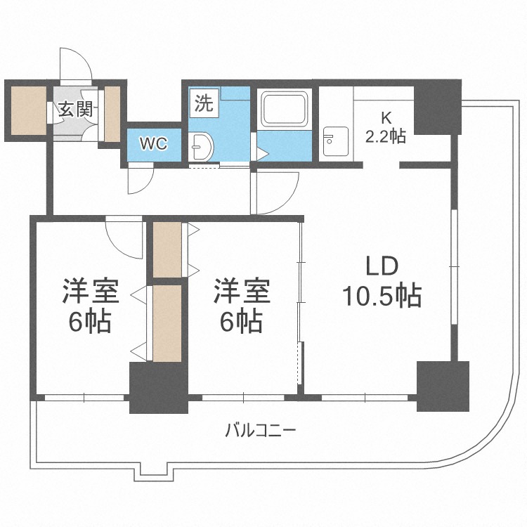 ティアラタワー中島倶楽部（III）の間取り