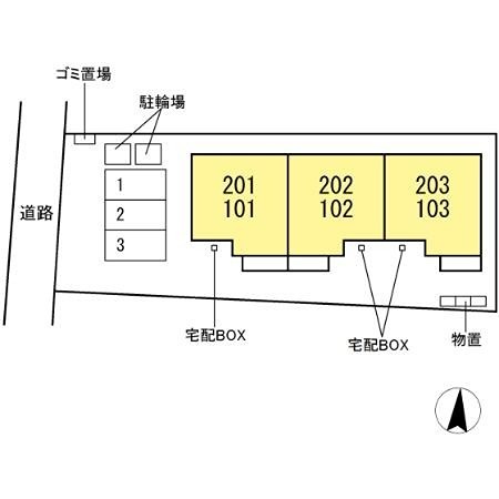 【ヴェルドミールIIの駐車場】