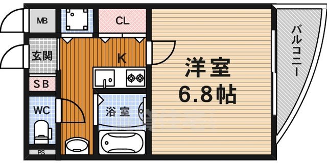 京都市下京区万寿寺町のマンションの間取り