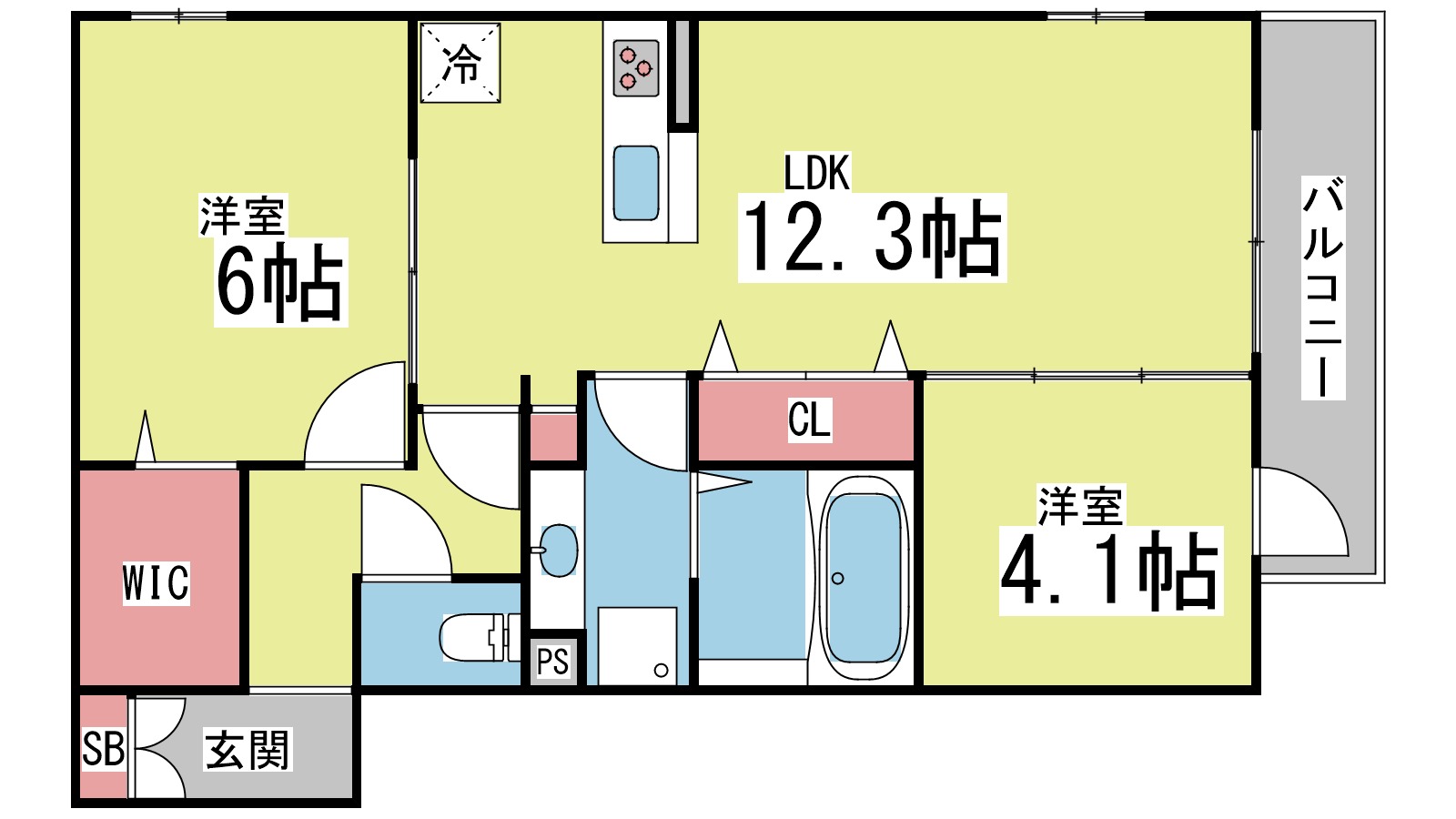 D-room灘北通の間取り写真