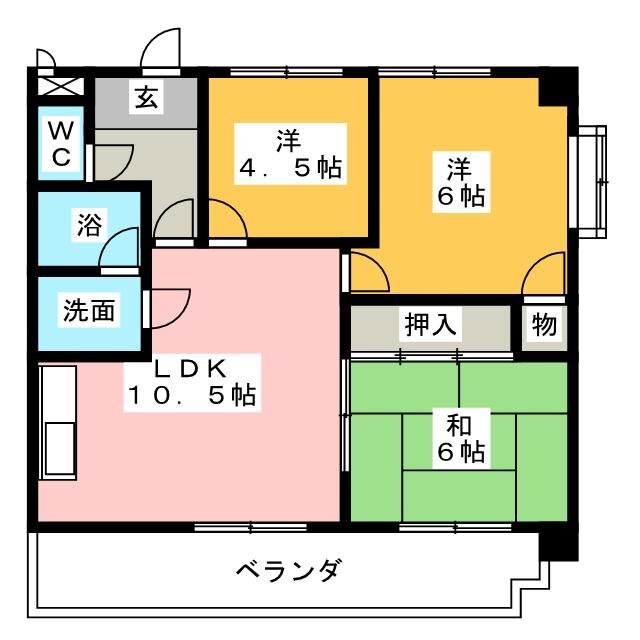 【ノーブル新町の間取り】