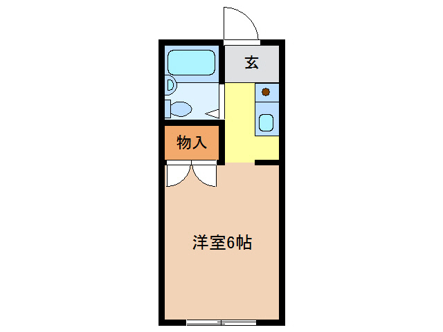 岐阜市折立のアパートの間取り