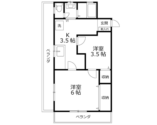 コーポ塚田の間取り