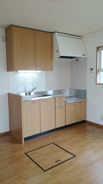 キッチン　２口ガスコンロ設置可