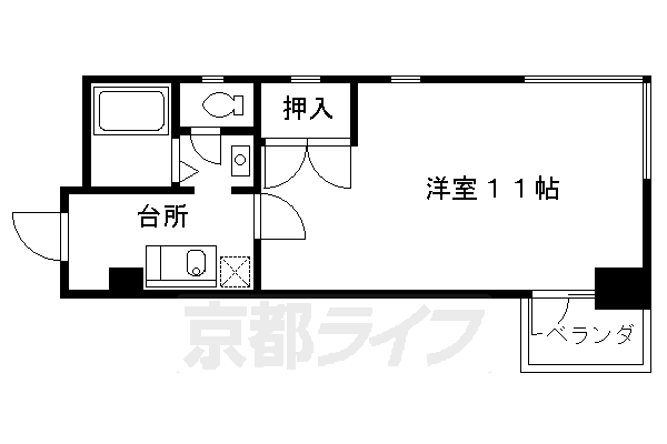 【ヴァン四条大宮の間取り】