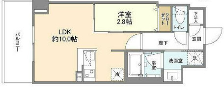 大阪市北区中崎のマンションの間取り