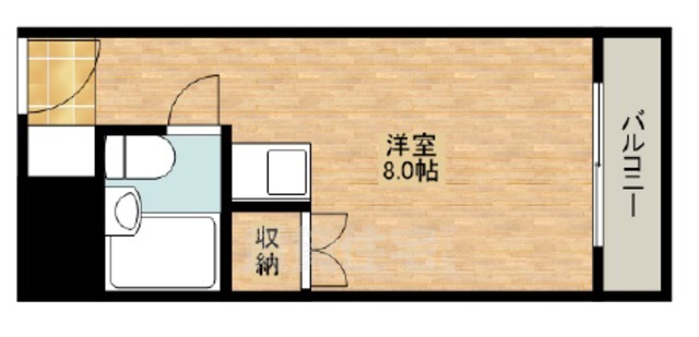 箕面市粟生間谷東のマンションの間取り