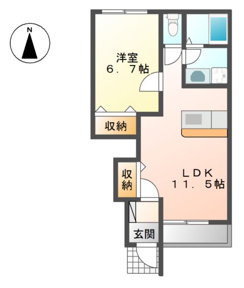 ディアグラーノ　シュシュの間取り