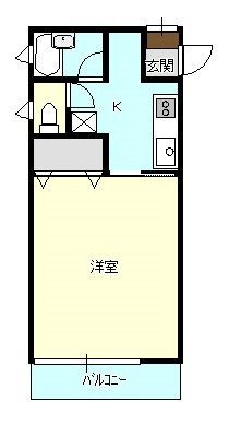 新発田市緑町のアパートの間取り