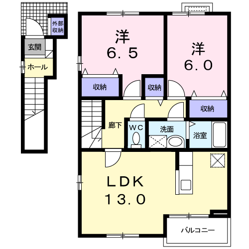 Ｈ・Ｆｌｅｎｓｉａ　DKの間取り