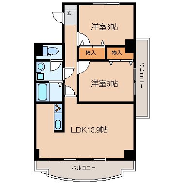 取手市台宿のマンションの間取り