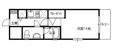 ピュアドームスタジオーネ平尾の間取り