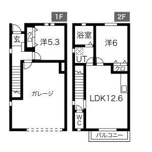 長生郡一宮町田町のアパートの間取り