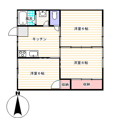 白井コーポの間取り