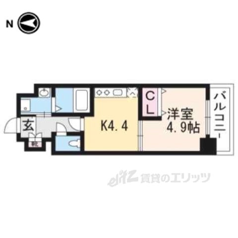 京都市南区吉祥院九条町のマンションの間取り