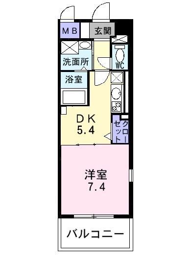 春日部市中央のマンションの間取り