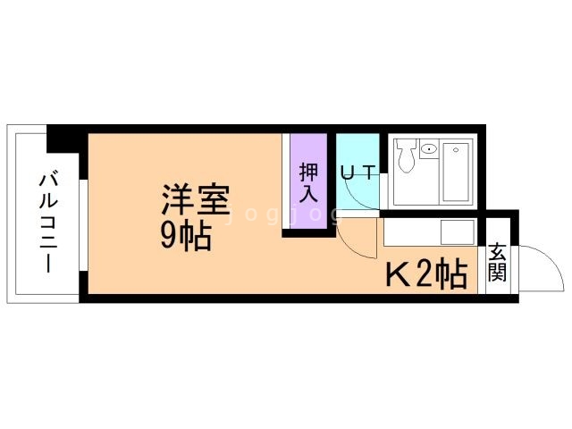 釧路市若竹町のマンションの間取り