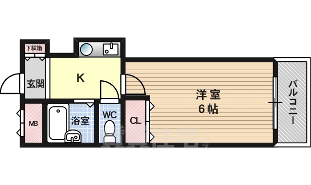 大阪市西淀川区大野のマンションの間取り