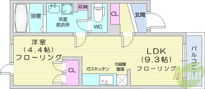 パレス24川村の間取り