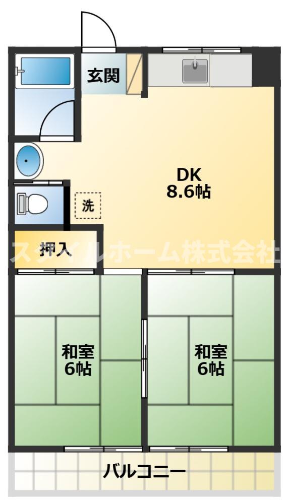 保田ヶ池コーポの間取り