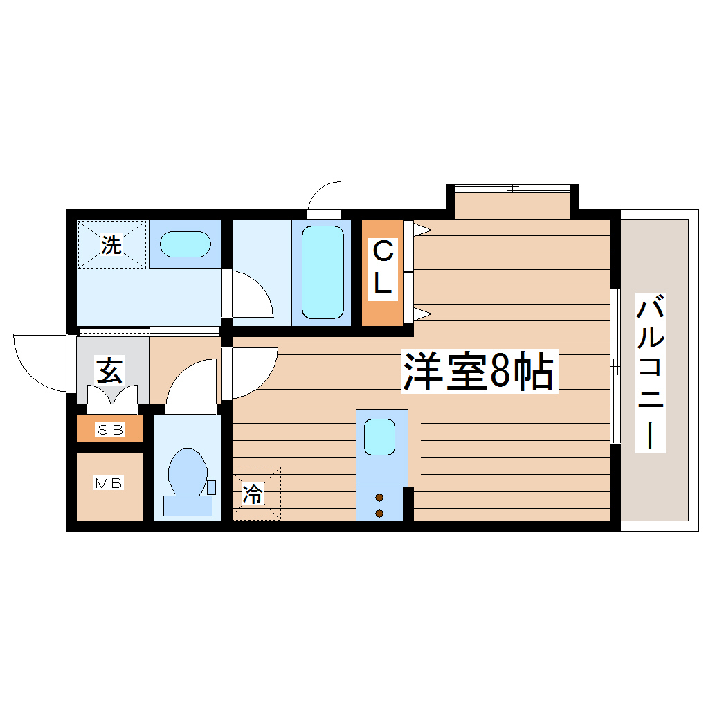 エルミタージュ川内の間取り