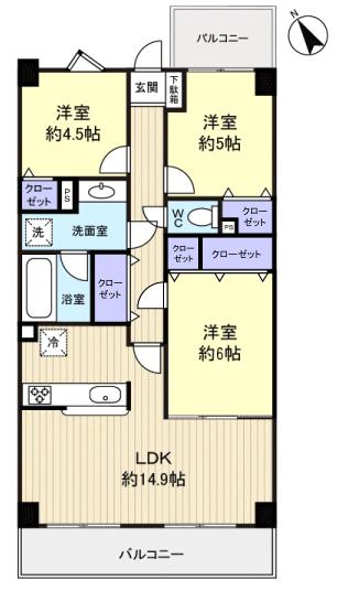 ライオンズマンション西八千代の間取り