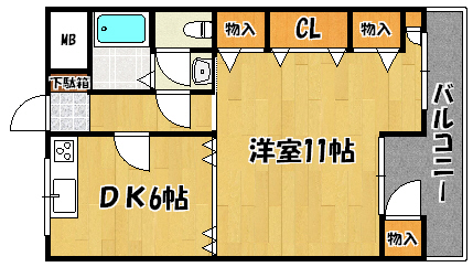 神戸市西区枝吉のマンションの間取り